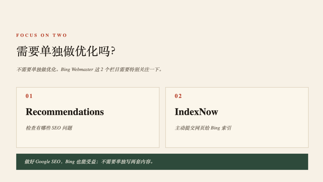 蓝星空提醒新站重点看 Bing Webmaster 和 IndexNow