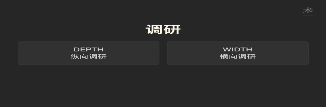 空弦把调研分成纵向和横向