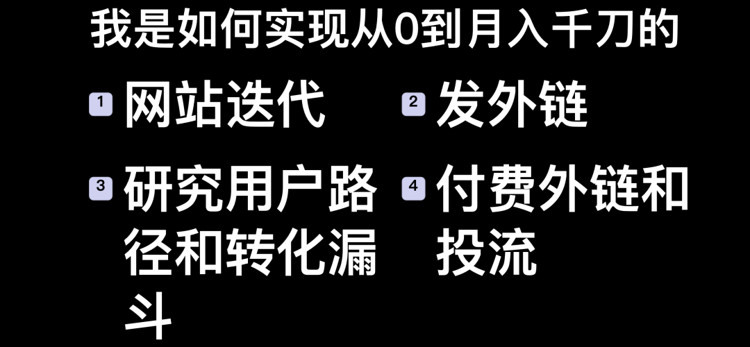 Niko从网站迭代、外链和转化入手